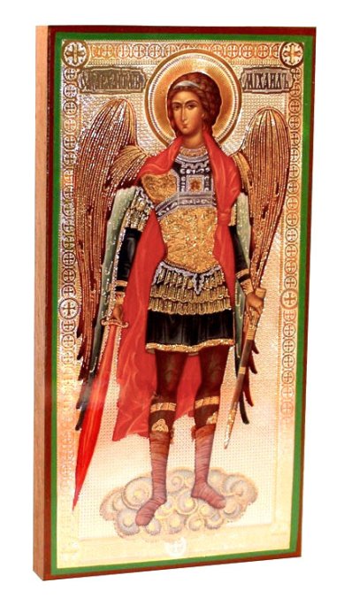 Иконы Михаил Архистратиг, икона, литография на дереве (13х25 см, Тиль)