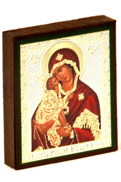 Иконы Донская икона Божией Матери икона литография на дереве (6 х 7 см)