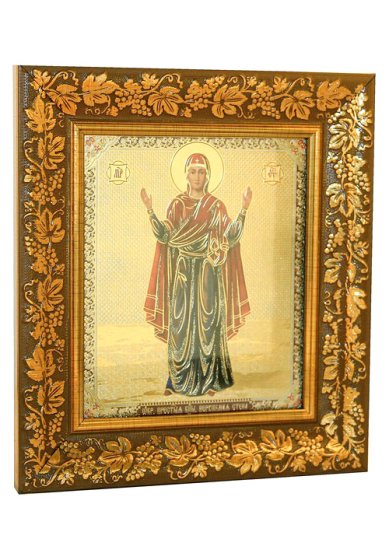 Иконы Нерушимая стена икона Божией Матери, в рамке под стеклом (22х24,5 см)