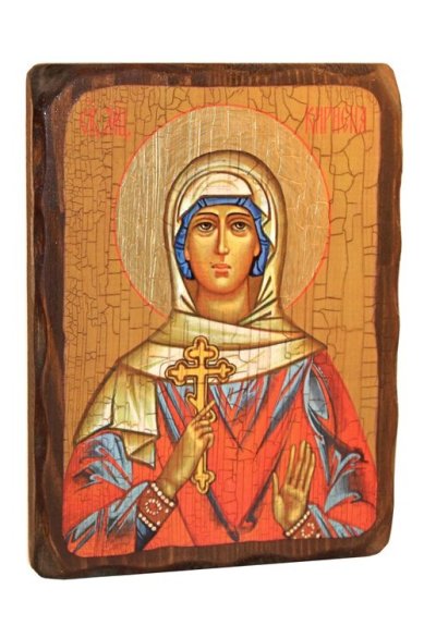 Иконы Кириена (Карина) икона на доске под старину (18х24 см)