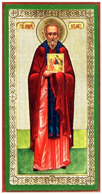 Иконы Андрей Рублев преподобный икона на дереве (5х9 см, Тиль)