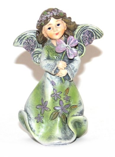 Утварь и подарки Фигурка ангела с цветком (8,6 х 5 х 12,3 см)