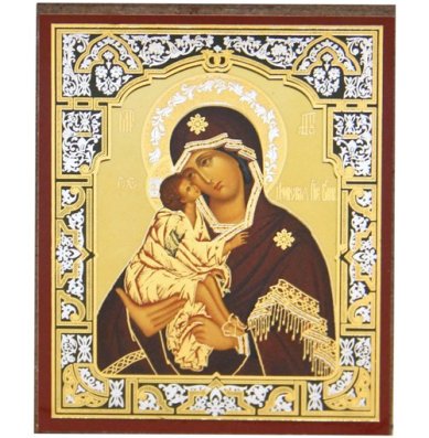 Иконы Донская икона Божией Матери на планшете (6 х 7 см, Софрино)