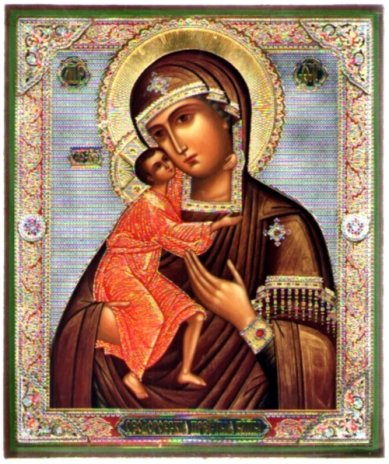 Иконы Феодоровская — Костромская икона Божией Матери на дереве (17 х 21 см)