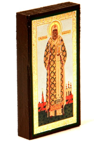 Иконы Тихон Московский патриарх икона на дереве (5 х 9 см)