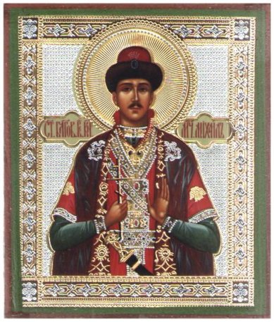 Иконы Михаил Романов благоверный князь икона на дереве (6х7 см, Тиль)