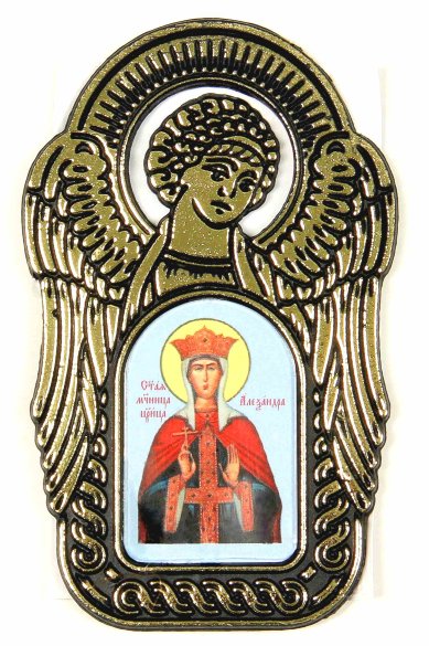 Иконы Икона именная с Ангелом Хранителем (3 х 4,5 см - икона, 6,3 х 10,2 см - с рамкой)