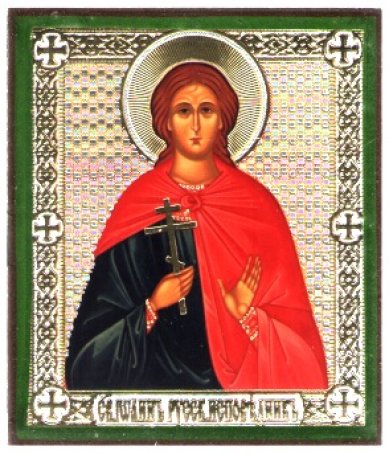 Иконы Иоанн Русский исповедник икона на дереве (6х7 см, Тиль)