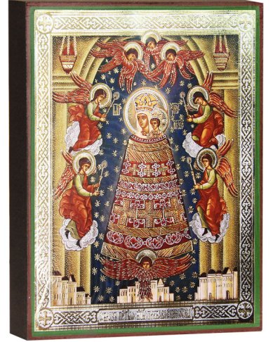 Иконы Прибавление ума икона Божией Матери на дереве (13х16 см, Тиль)