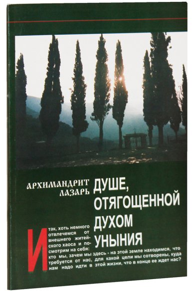 Книги Душе, отягощенной духом уныния Лазарь (Абашидзе), архимандрит