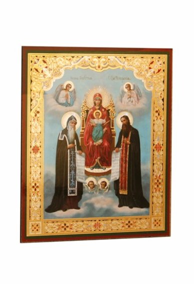 Иконы Киево-Печерская икона Божией Матери, икона на оргалите (11 х 13 см, Софрино)