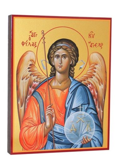 Иконы Ангел Хранитель икона на дереве. ручная работа (14 х 18 см)