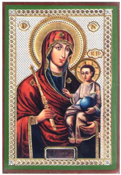 Иконы Минская икона Божией Матери на дереве (6х9 см, Тиль)