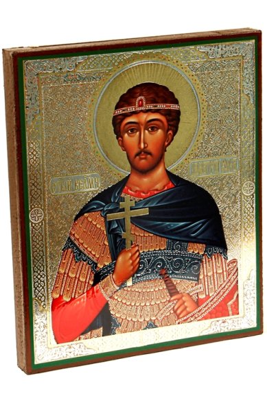 Иконы Димитрий Солунский великомученик икона на дереве (17х21 см, Тиль)