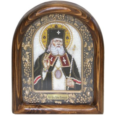 Иконы Лука Крымский икона из бисера (18,5 х 23 см)