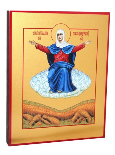 Иконы Спорительница хлебов икона Божией Матери на дереве, ручная работа (14 х 18 см)