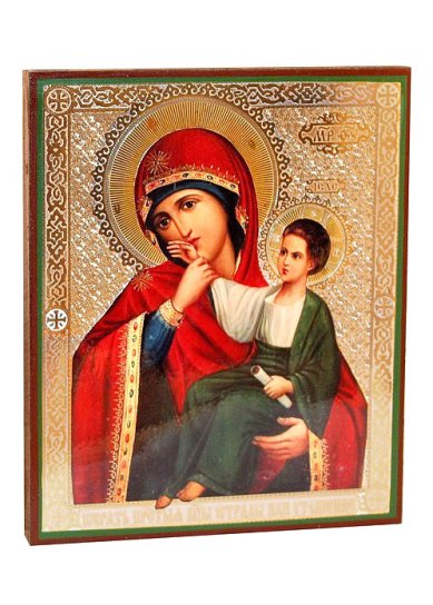 Иконы Отрада и Утешение икона Божией Матери, литография на дереве (18х21 см, Тиль)