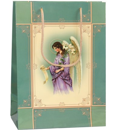 Утварь и подарки Пакет подарочный «Ангел с лилией» (18 х 26 х 9 см)