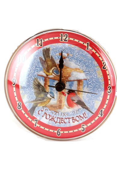 Утварь и подарки Часы на магнитах «С Рождеством!» (птички)