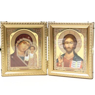 Иконы Складень двустворчатый (экокожа, 27 х 16 см)