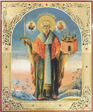 Иконы Николай Чудотворец, икона на оргалите 18 х 22 см
