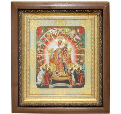 Иконы Царица Небесная (Звезда пресветлая) икона в киоте (25 х 28 см)