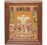 Иконы Собор новомучеников с житием икона (13 х 16 см, Софрино)