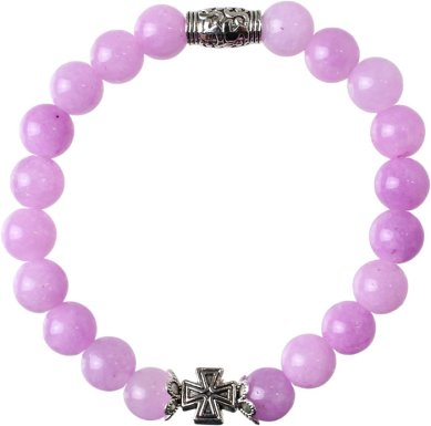 Утварь и подарки Четки-браслет 20 зерен из камня «Кварц» с крестом