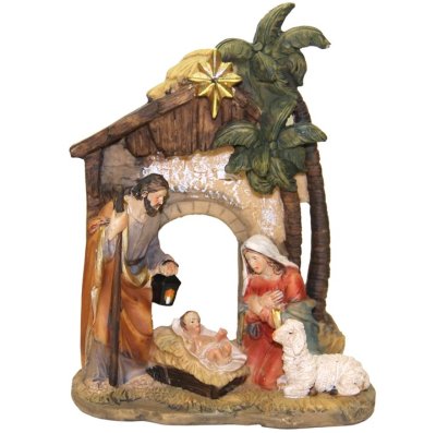 Утварь и подарки Рождественский сувенир «Святое Семейство» с подсветкой