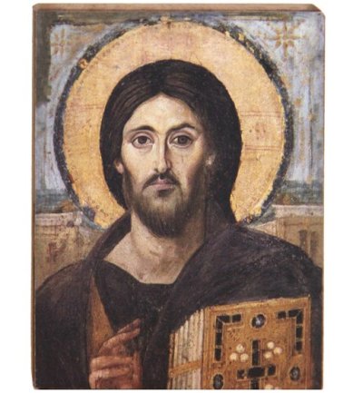 Иконы Христос Пантократор (Синайский) икона на дереве (6,5 х 8,8 см)