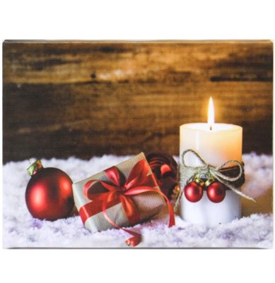 Утварь и подарки Картина на холсте с подсветкой «Рождество» (20 х 15  см)