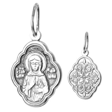 Ювелирные изделия Образок серебряный 925 Матрона Московская чернение