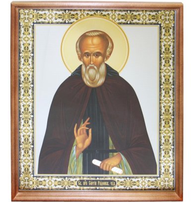Иконы Сергий Радонежский икона (35 х 42 см, Софрино)