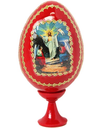 Утварь и подарки Яйцо на подставке с образом «Воскресение Христово»