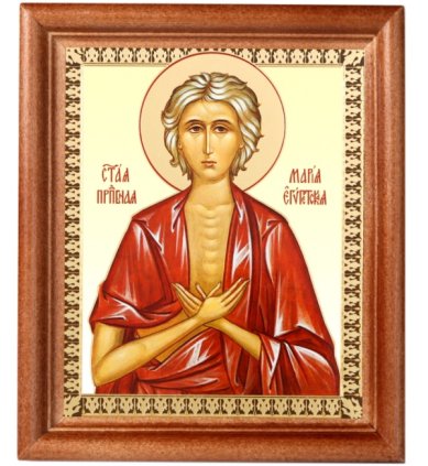 Иконы Мария Египетская. Подарочная икона с открыткой День Ангела (13 х 16 см, Софрино)