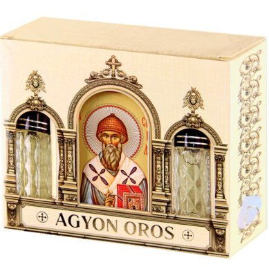 Утварь и подарки Набор подарочный «Миро» с благовониями (2 шт по 10 мл каждый, икона Спиридона Тримифунтского)