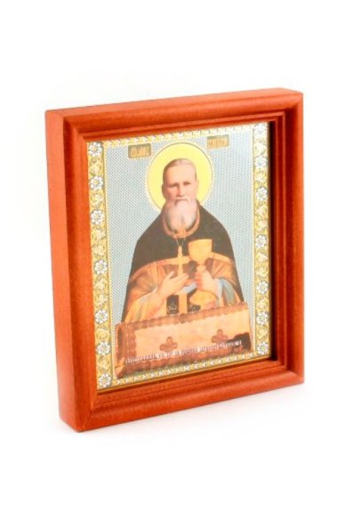 Иконы Иоанн Кронштадтский. Подарочная икона с открыткой День Ангела (13х16 см, Софрино)