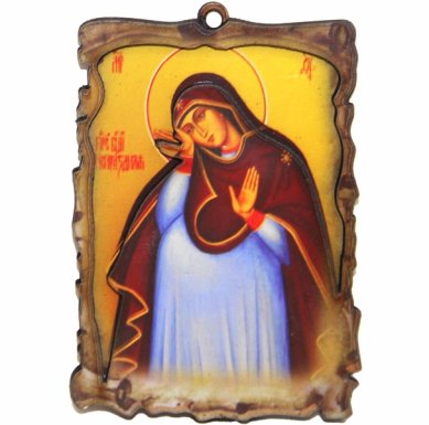 Иконы Непраздная (Дирбская) икона Божией Матери (освящена в монастыре Самтавро, 6,5 х 9,5 см))