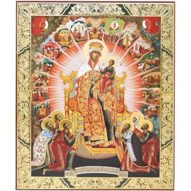 Иконы Звезда пресветлая икона Божией Матери (Заступница Усердная) на оргалите (33 х 40 см,Софрино)