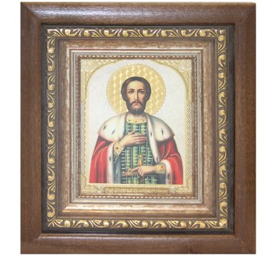 Иконы Александр Невский икона в киоте (17 х 19,5 см)