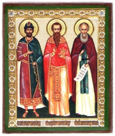 Иконы Собор святых Александров икона литография на дереве (6 х 7 см)