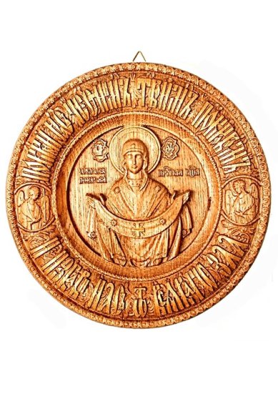 Иконы Покров Пресвятой Богородицы икона из дерева, с восковым покрытием, ручная работа (20 х 20 см)