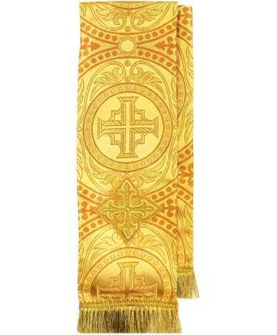 Утварь и подарки Закладка для Апостола шелковая (желтая, 10 х 120 см)