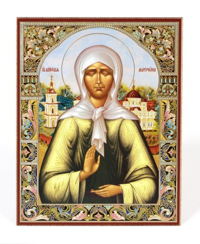 Иконы Матрона Московская блаженная икона (11 х 14 см, Софрино)