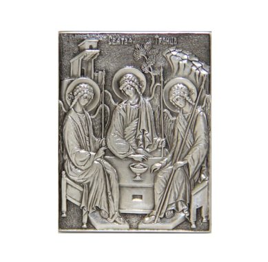 Иконы Икона автомобильная Пресвятая Троица ручная работа (3 х 4 см)