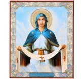 Иконы Покров икона Божией Матери на оргалите (18 х 22 см, Софрино)
