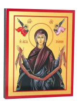 Иконы Пояс Божией Матери икона на дереве, ручная работа (12,7 х 15,8 см)