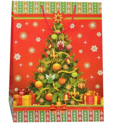 Утварь и подарки Пакет подарочный «Праздничная елка» (40,5 х 30 х 13 см.)