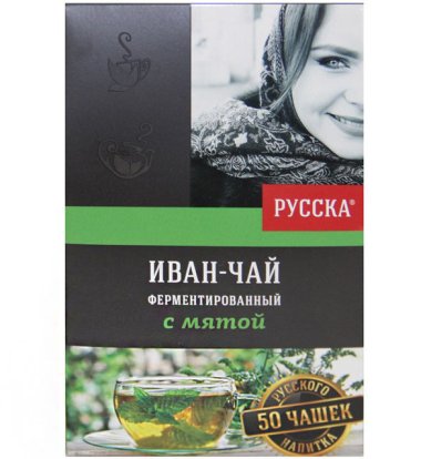 Натуральные товары Иван-чай ферментированный с мятой «Русска» (50 г)