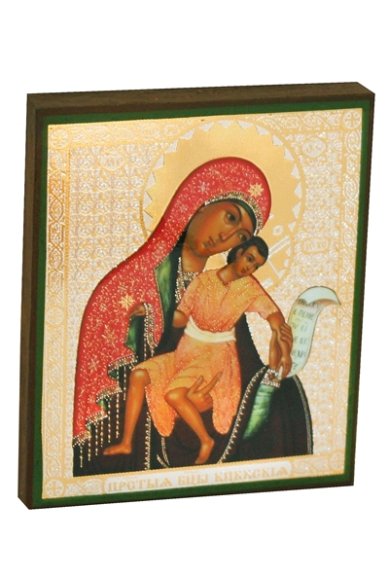 Иконы Киккская икона Божией Матери, литография на дереве (9х11 см, Тиль)
